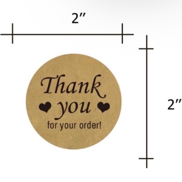 NWT 2 Inch 500 PCs Thank You Stickers - Picture 2 of 5